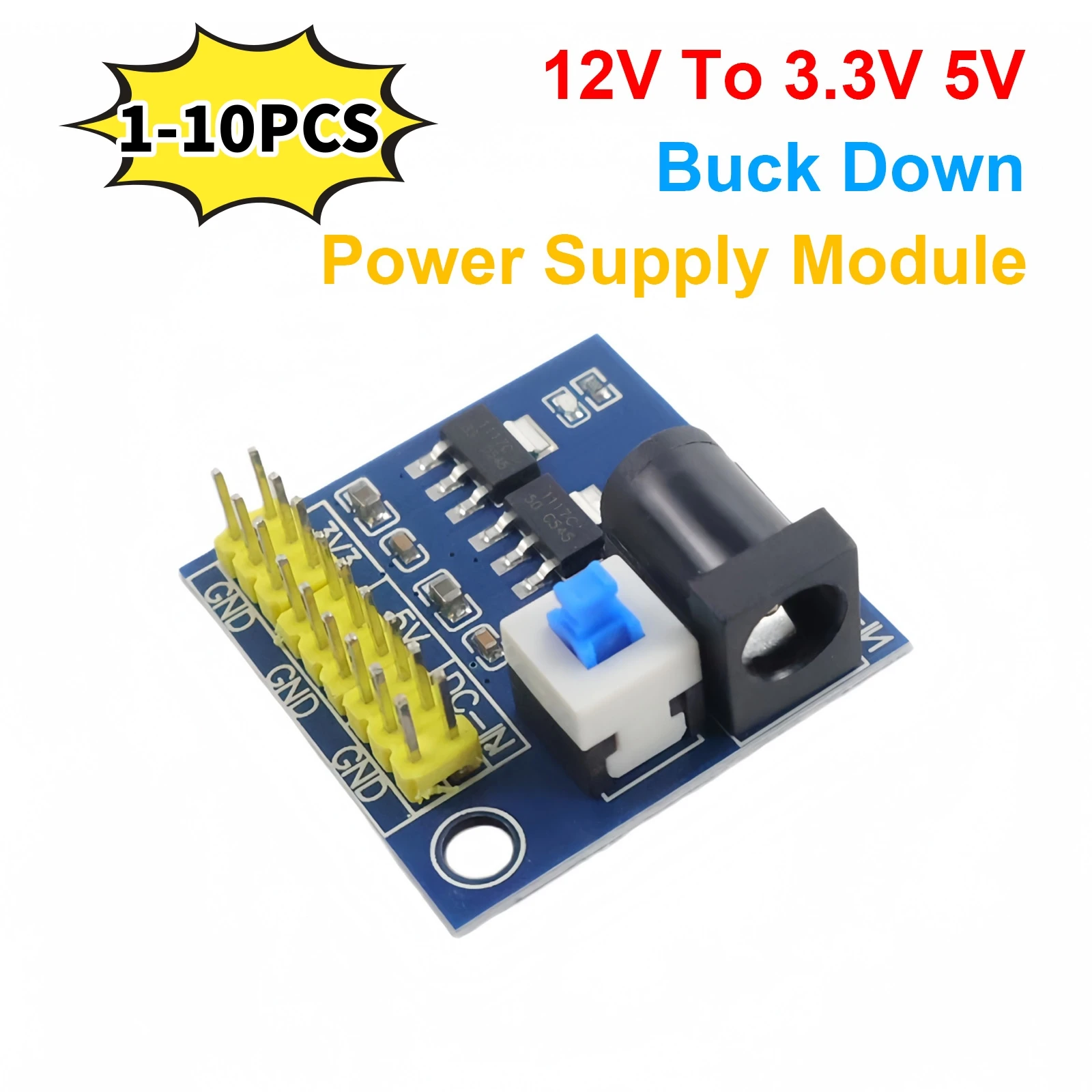 1-10PCS 3.3V 5V 12V Multi Output Voltage Conversion DC-DC 12V to 3.3V 5V 12V Power Module