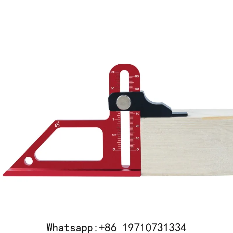 Adjustable Table Saw Depth Gauge 0-60mm with Metric & Inch Scale Aluminum Setting Up Blade Router Bits Height Measuring Gauge