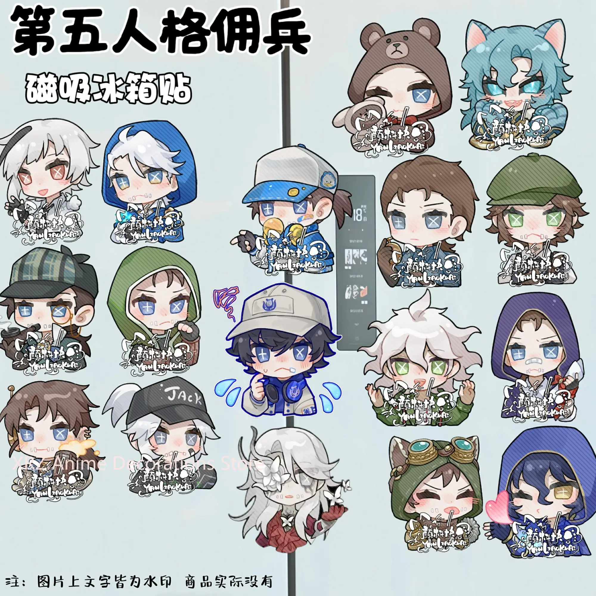 

Акриловый магнит на холодильник, аниме Identity V Naib Subedar, магниты на холодильник, декоративные магнитные наклейки, аксессуары для доски объявлений