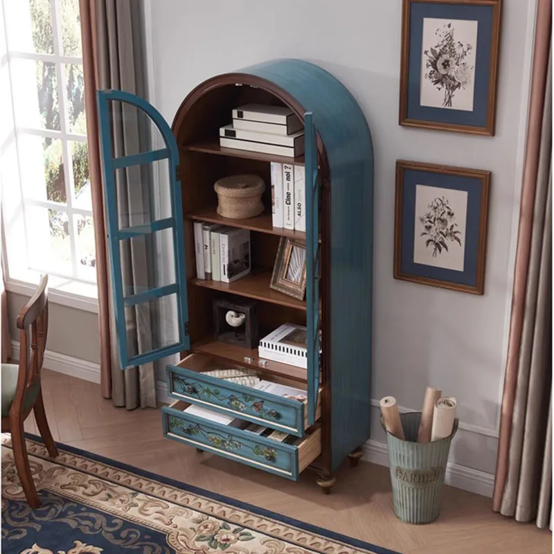 

Floor Library Bookcase Shelf Nordic Book Coner Storage Collect Stand Bookshelf Retro Libreria Scaffale Space Saving Furniture