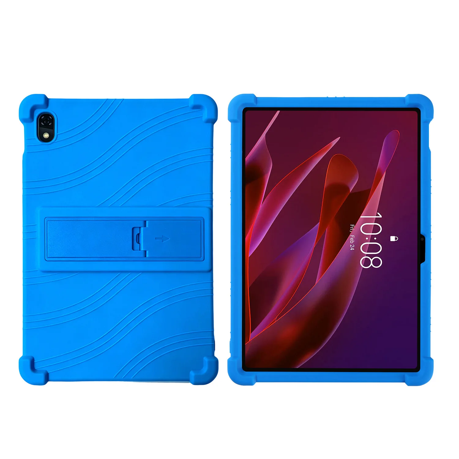 For Lenovo ThinkTab X11 Tablet 10.95 Inch Tablet Case,Soft Silicone Adjustable Stand Shockproof Kids Friendly
