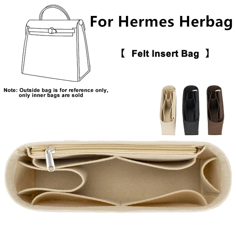 Portátil Inner Purse Base Shaper Bag, Feltro Organizador Maquiagem, saco Inner Bag, adequado para Adidas Herbag, 31 39