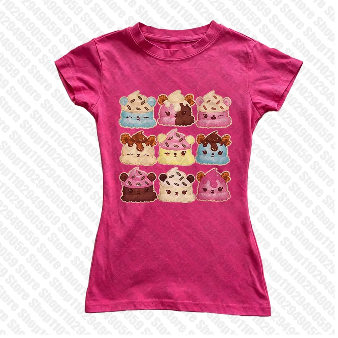 Trashy Y2k 2000s Tops Women Clothes Graphic Tees Y2k Top Women's Cropped Kawaii Female Clothing Goth Shoujo Girl Style Kpop Emo