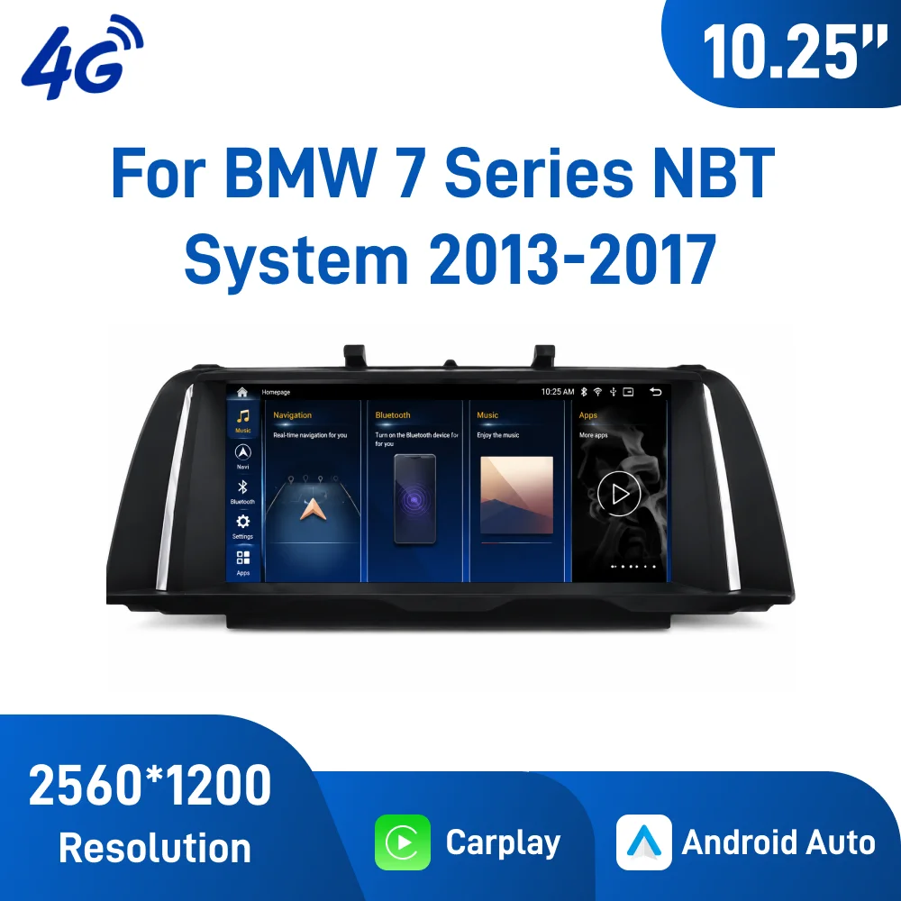 10.25 Inch Android Navigation For BMW 7 Series F01 F02 2013-2017 NBT System Touch Screen Carplay Android Auto GPS Bluetooth WiFi