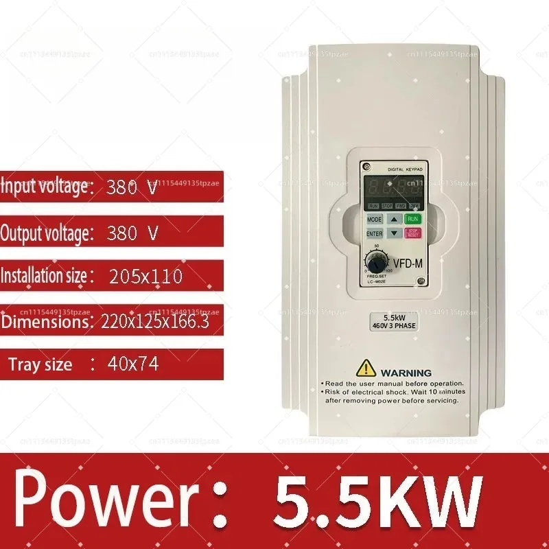 3.7KW 5.5KW 7.5KW Variable Frequency Drive 3 Phase 380V 18A AC Motor Speed Controller For Water Pump Fan