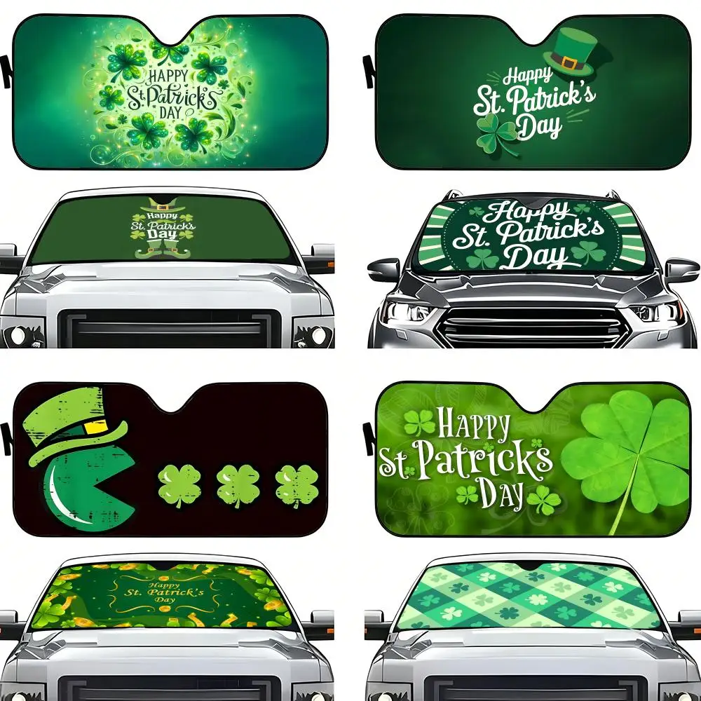 

Pattern S-St. P-Patrick's D-Day Sun Visor Car Windshield Sunshade Foldable Automotive Protection Sun Block Cover