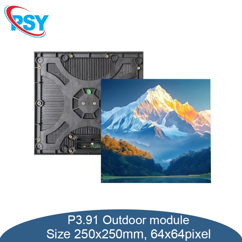 Outdoor P3.91 Matrix LED Panel Module Full Color 250x250mm Screen 64x64 Pixels SMD2121 Lamp Rental LED Display Luminous Sign