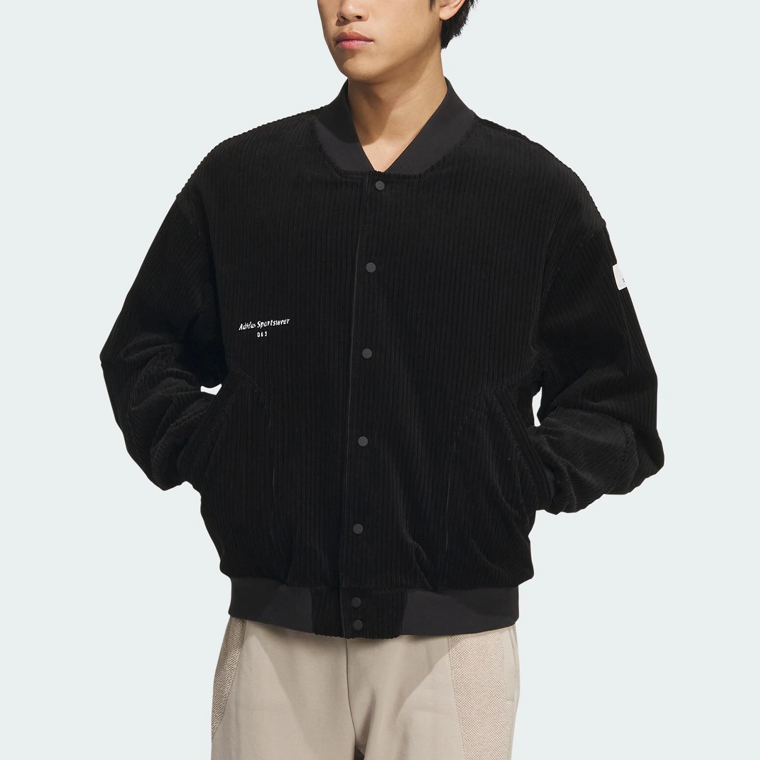 

Adidas genuine new men's corduroy loose warm casual jacket IQ1387