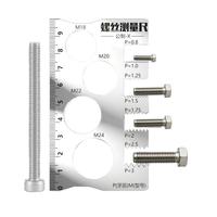 Bolt Thread Checker Screw Measurement Ruler Anti-Slip Portable Measuring Gauge Tool For Nut Bolt Bit Thread Industry Crafting