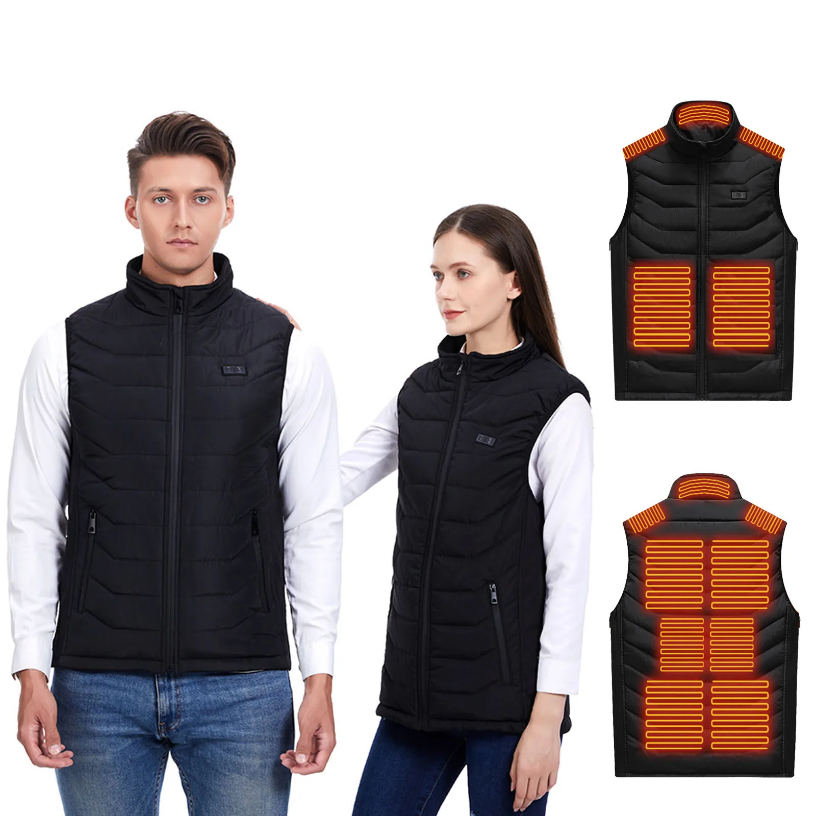 Zone 11 Smart Heated Vest Graphene Heating Jacket Heating Vest For Men And Women Thermostatic Dual-Control Jacket Outdoor Vest