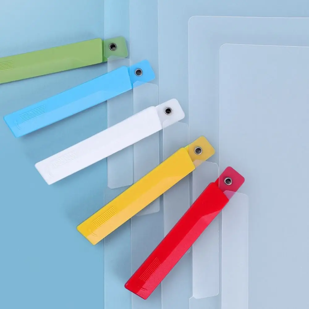 Classeur A4 à Ouverture Latérale, réinitialisation de Rangement pour Papier de Test Transparent avec Étiquette, Anti-Poussière, 5 Pièces