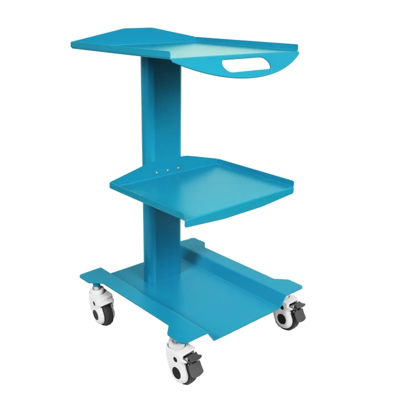 Clinic Cabinet Clinic Mobile Trolley with Triple Pallet Medical Furniture Mobile Trolley