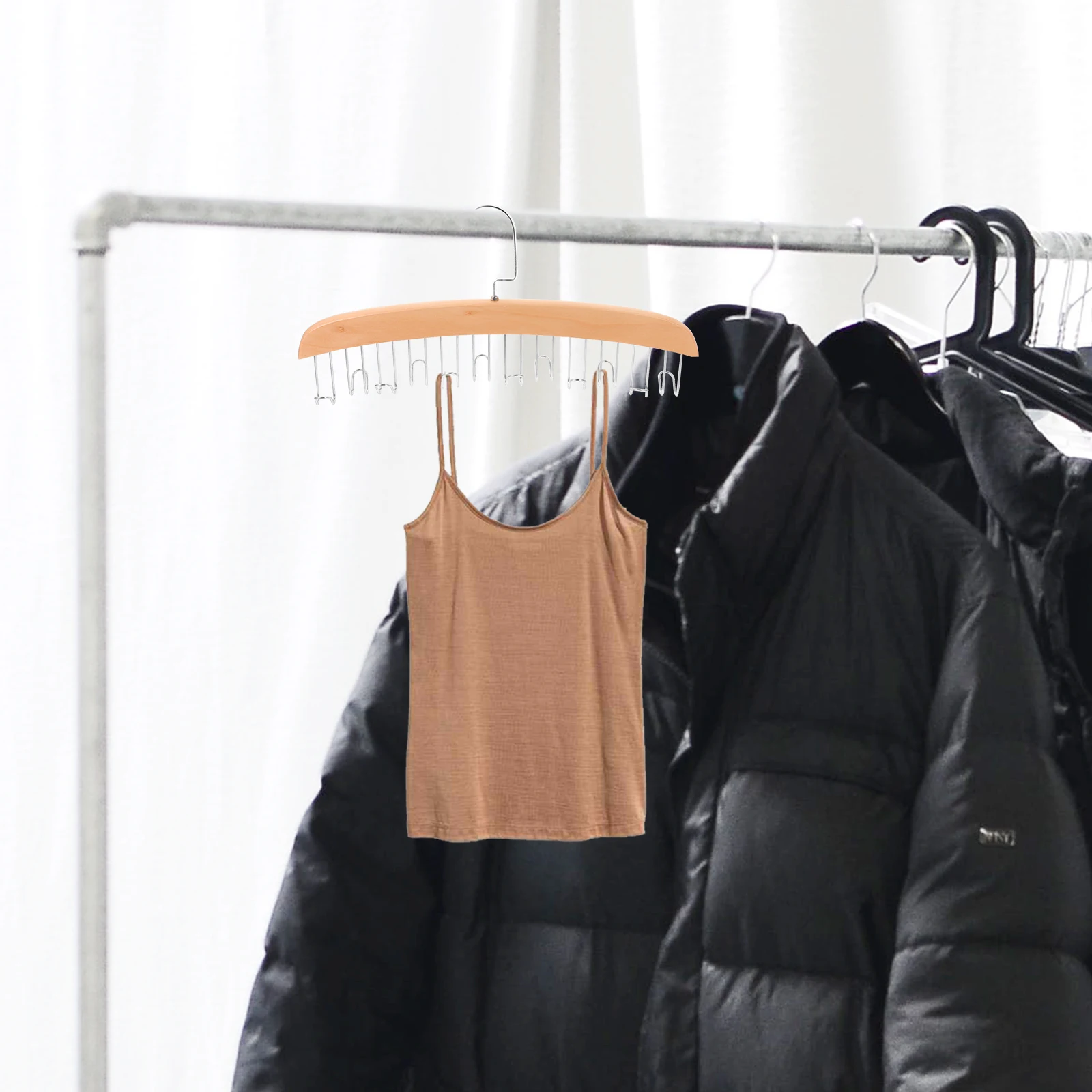 

Bra Hanger with Hooks Wardrobe Organizer for Bras Vests Efficient Clothes Storage Hanger Vertical Space Utilization Design