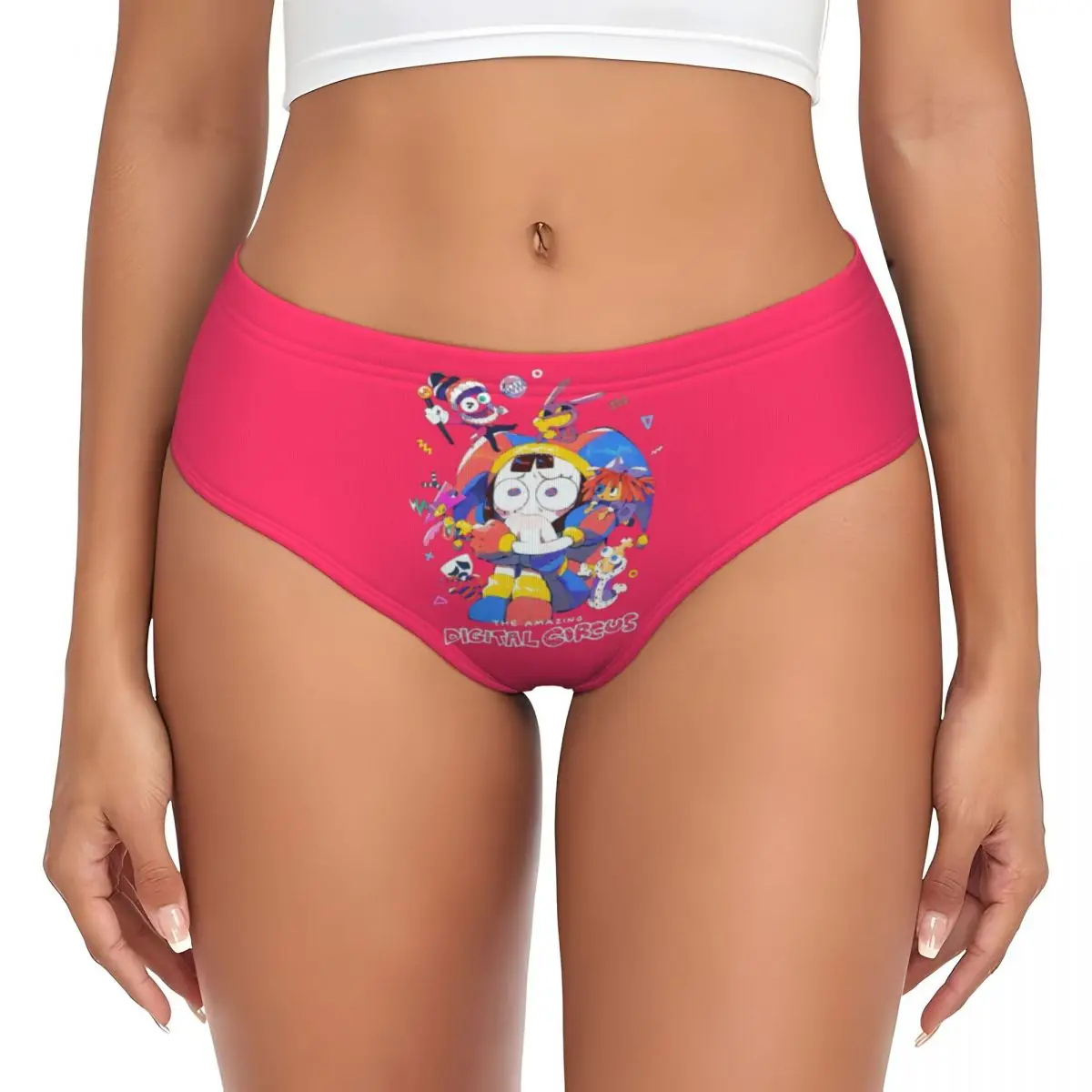 Custom Womens The Amazing Digital Circus Brief Panties Female Breathable Underwear Underpants