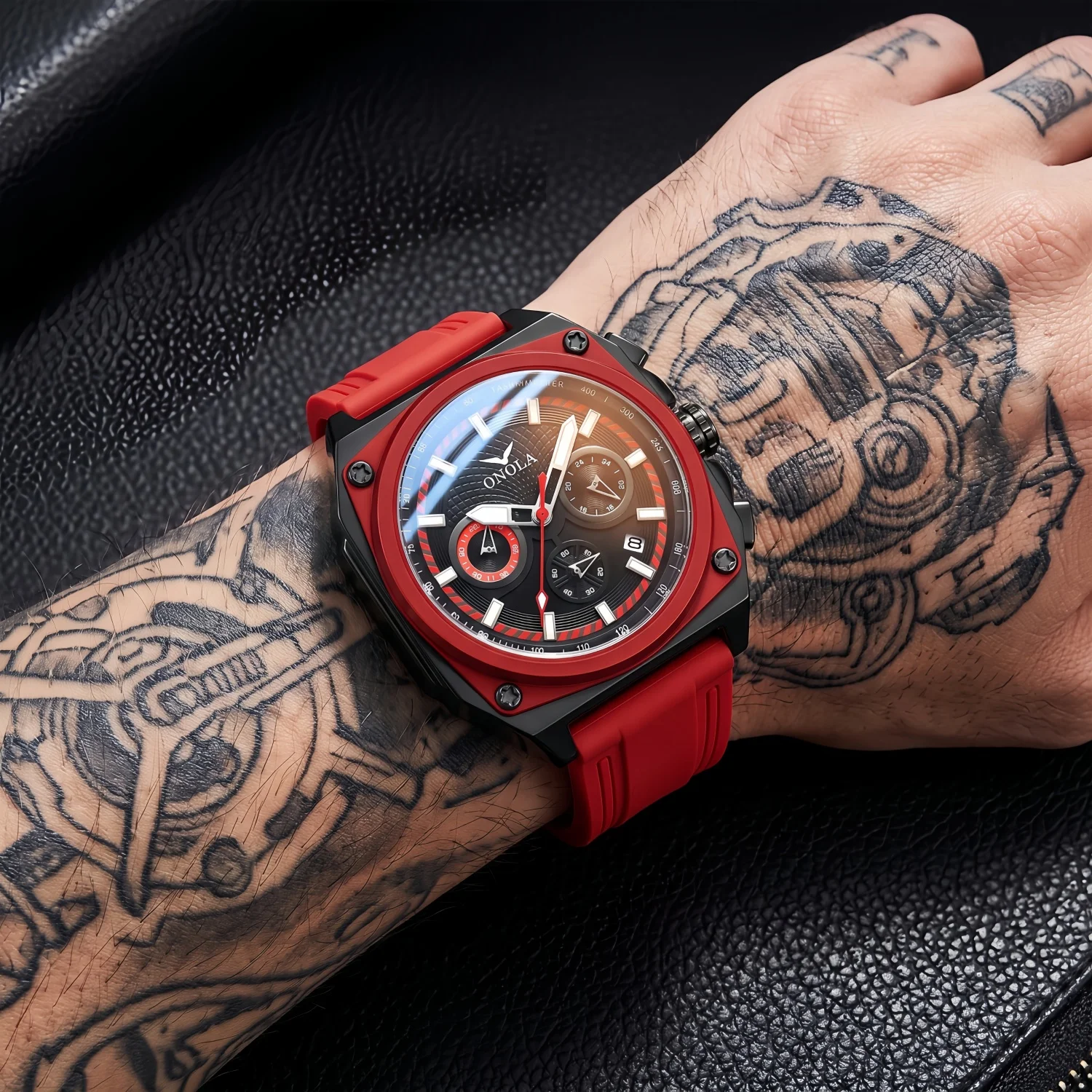 ONOLA rond heren quartzhorloge - Suede Strap Watch recensie en prijs