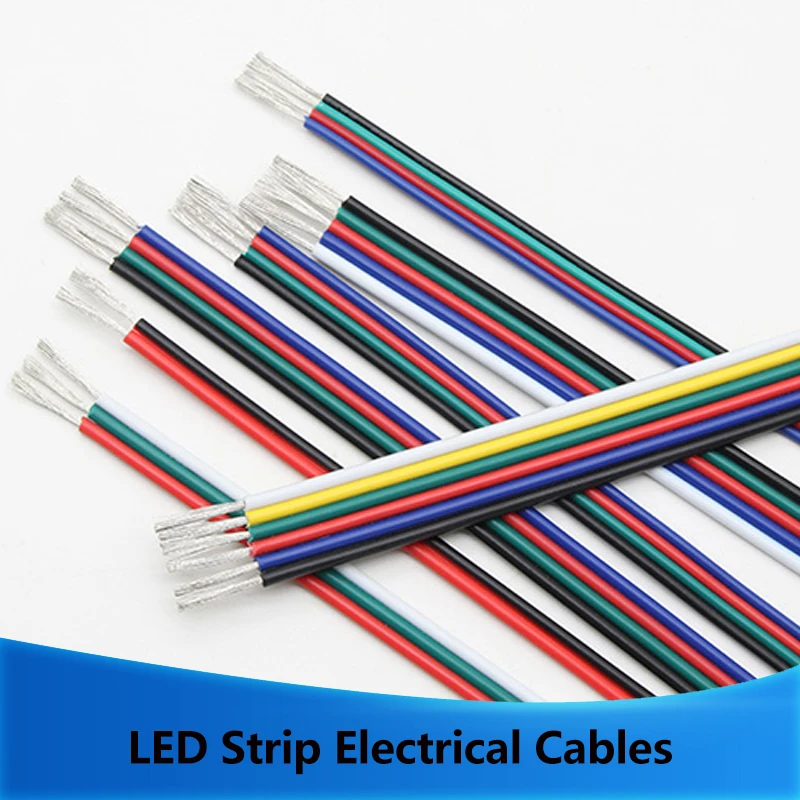 Electrical Wire LED Cable 1~50m 2/3/4/5/6pin For RGB RGBW RGBWW SMD WS2812B LED Strip Light JST Connector LED Extension Line