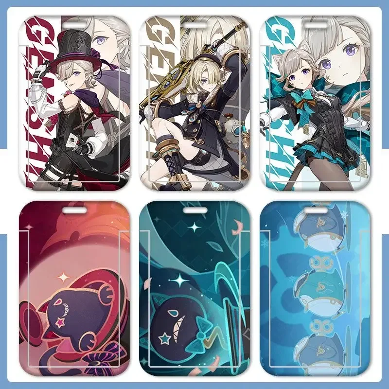 Лидер продаж, выдвижной чехол Genshin Impact Lyney Lynette Freminet с рисунком, держатели для кредитных карт