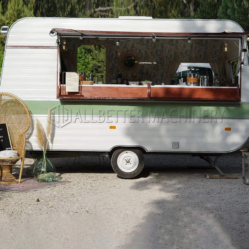 Allbetter 2026 New Style Customized Mobile Food Truck Ice Cream Hot Dog Fast Catering BBQ Coffee Vending Food Trailer for Sale