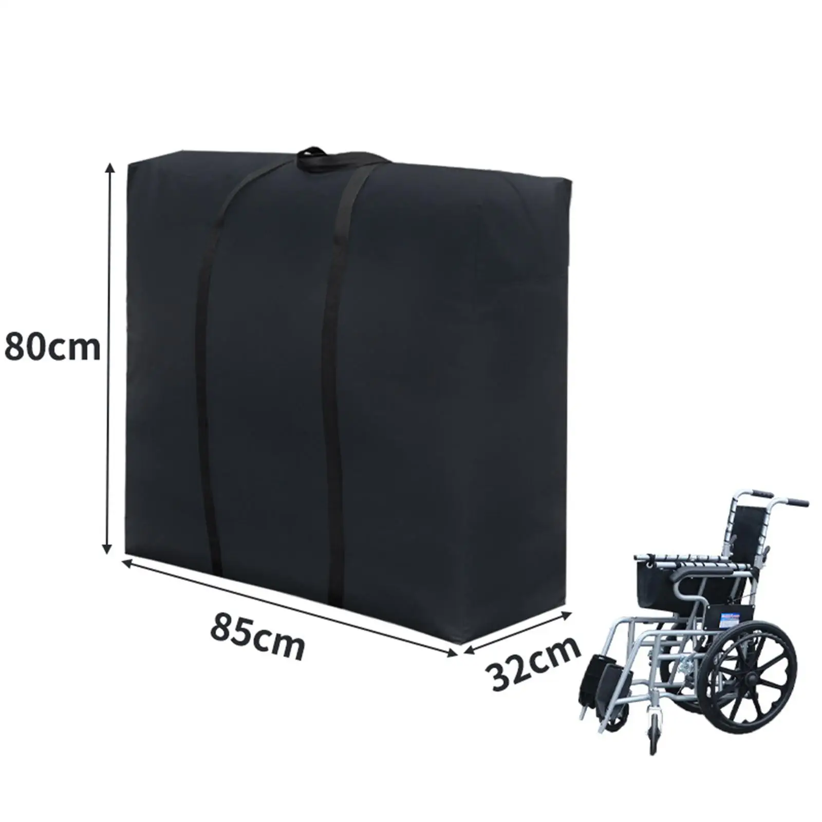 Folding Organizer Bag, Heavy Duty Black Oxford Compact Travel Camping Bag.