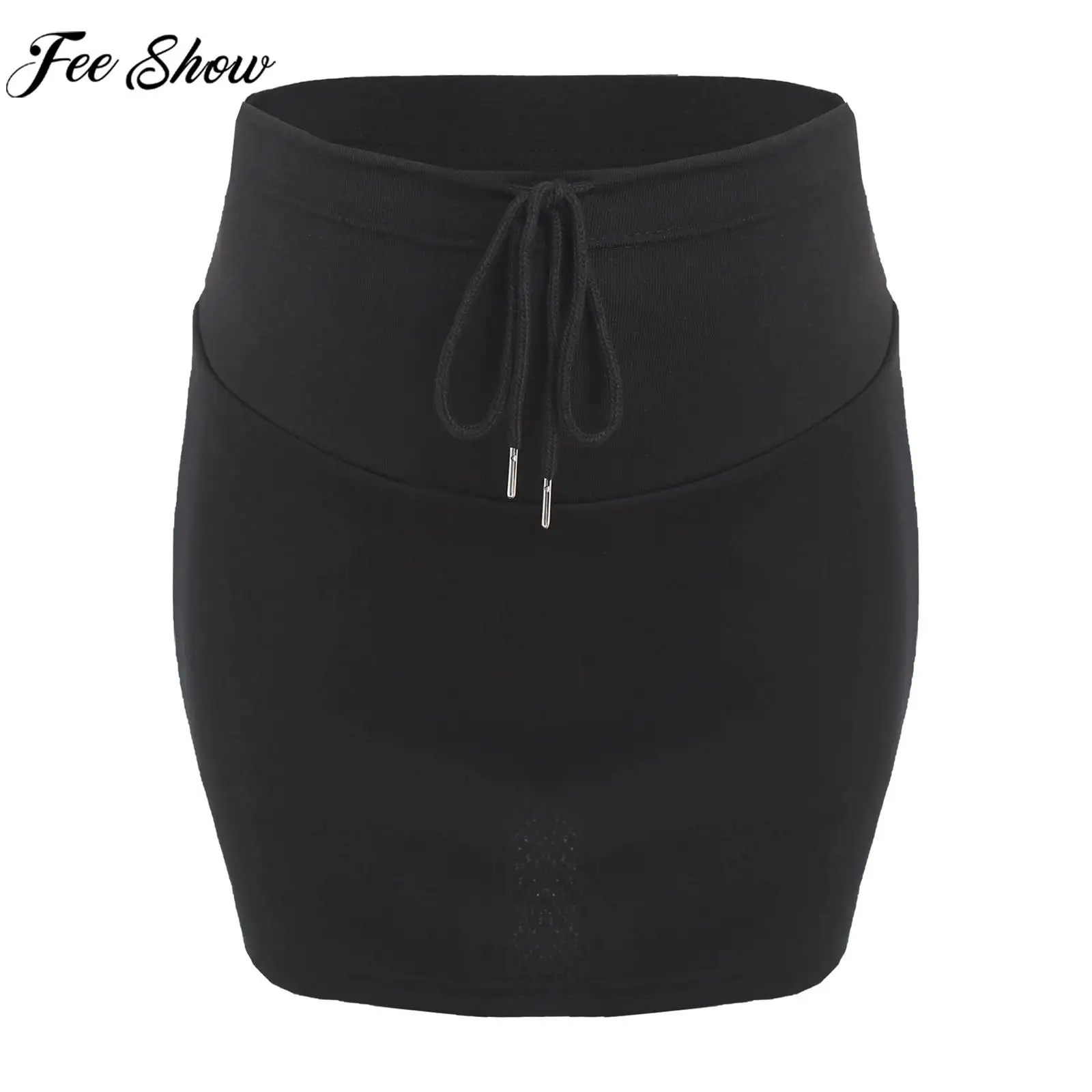 

Maternity High Waist A-line Sports Skirt Summer Casual Solid Over The Belly Drawstring Skirt Inner Shorts Loungewear Streetwear
