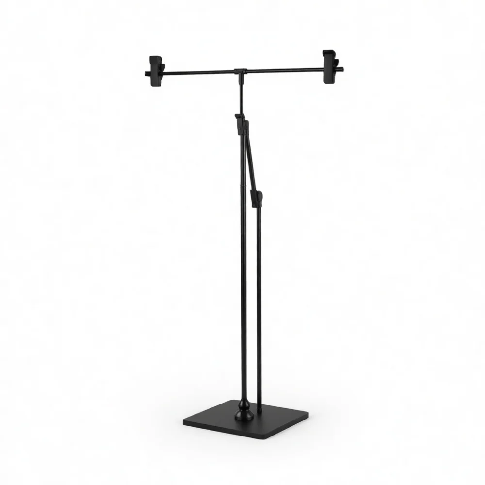 T L Shaped Poster Stand Adjustable Metal Display Rack For Store Advertising Promotion Sign Holder Desktop Floor Base