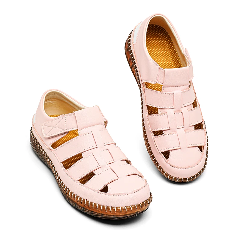 

Новые дизайнерские легкие женские сандалии для активного отдыха, пляжные сандалии из натуральной кожи, удобные гладиаторские сандалии для лета