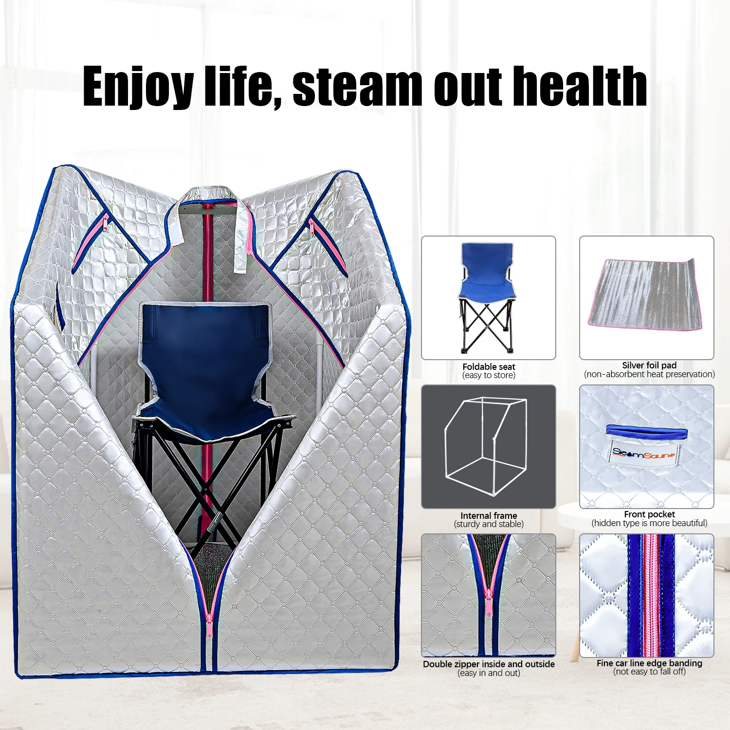 

Sojourner Portable Sauna for Home - Steam Sauna Tent, Personal Sauna - Sauna Heater, Tent, Chair, Remote Included for Home Sauna