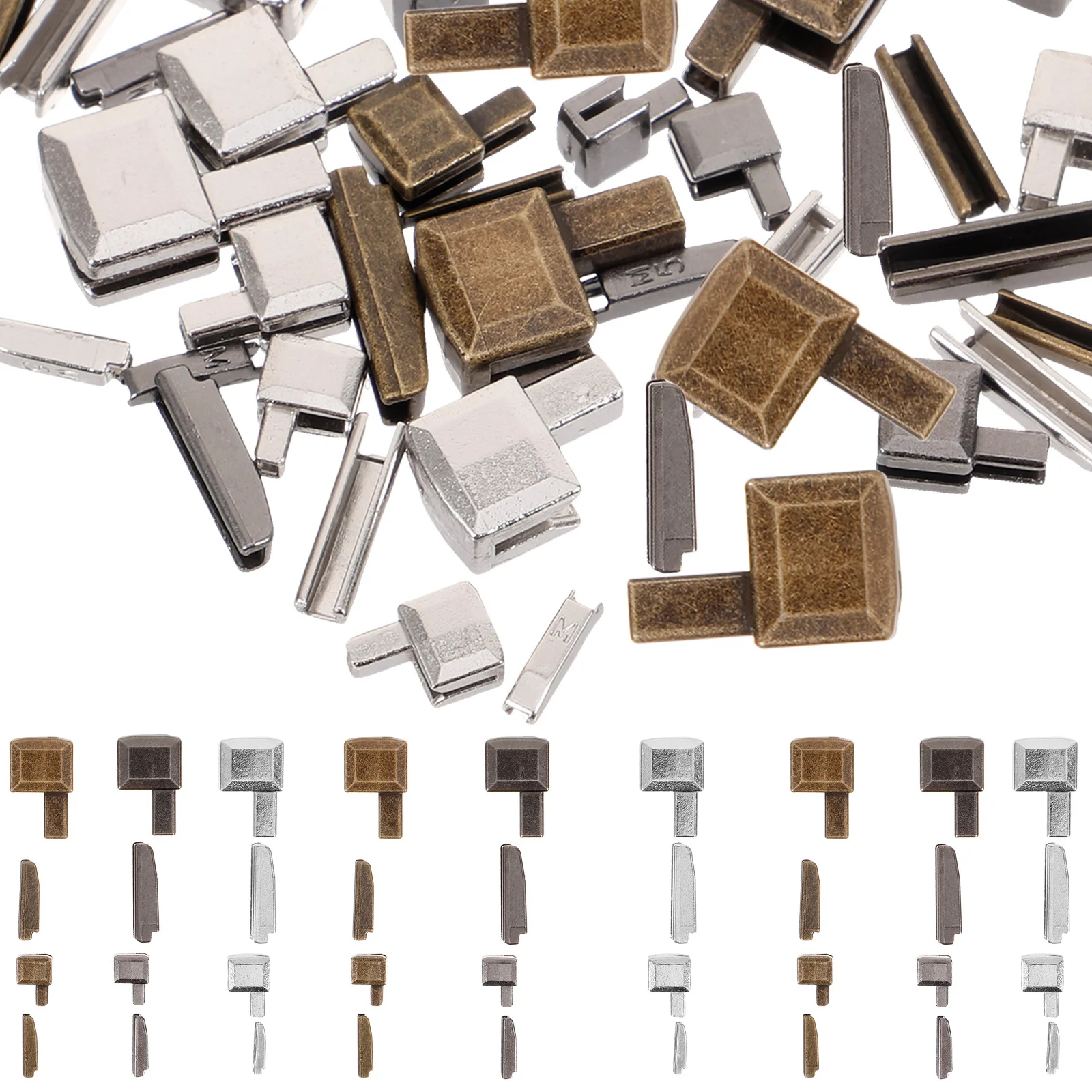 

1 Set Stops Repair Kit Alloy Zipper Replacement Slider For Clothing Bags Coats Backpacks Tent Zipper Accessories Sewing Tools