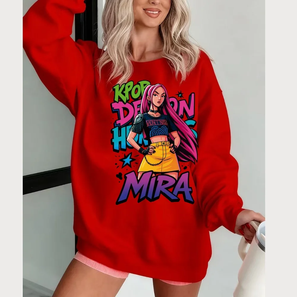 Moda KPop Demon Hunter cartoon Girl Boy Maglione Felpa calda Uomo e donna Hallyu casual Top abbigliamento casual