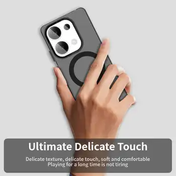 כיסוי מגנטי ל-Poco M6 Pro / M6 4G - Magsafe Wireless Charge Case ל-Xiaomi PocoM6 M6Pro - Poko Little M6 Pro M 6 - מגנטי 10 best sales m6 פרו - №6