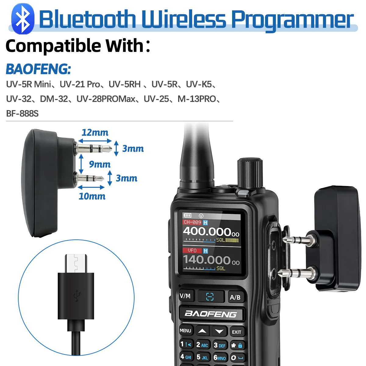 Baofeng Bluetooth Wireless Programmer Phone APP Programming for Baofeng Walkie Talkie UV-5RH UV-5R Mini BF-888S UV-32 view 5