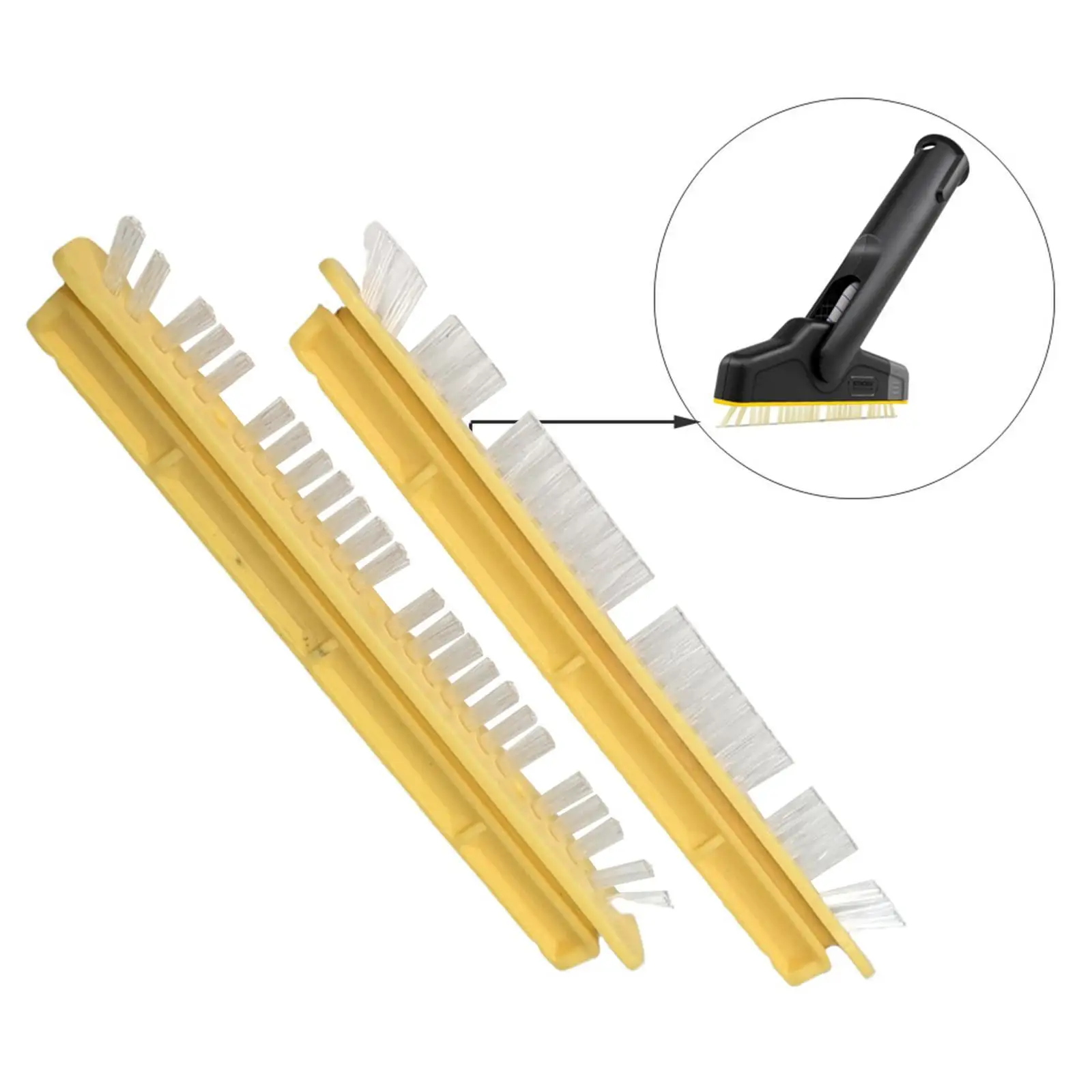 2 cabezales de cepillo para Limpiador de vapor, accesorios para fregona, accesorio práctico, piezas de fregona, cerdas duras, piezas de limpiador a vapor, boquillas para SC1-5