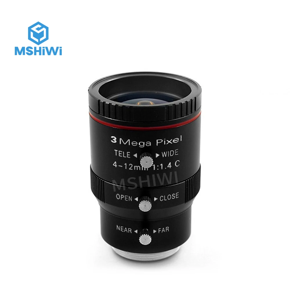 3MP 4-12Mm Zoom Focus Lens Industriële Camera Lenzen F1.4 1/2 