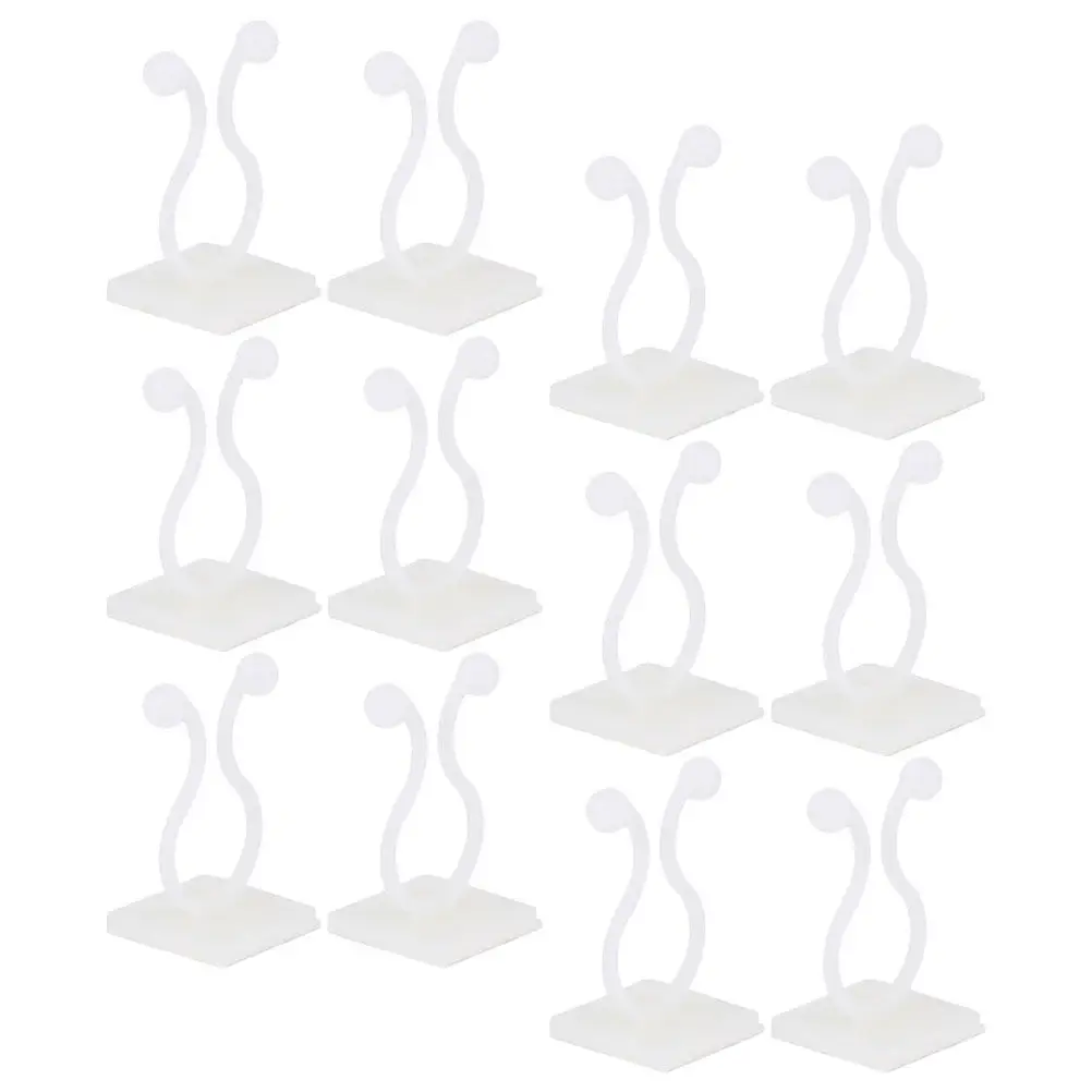 100Pcs Plant Climbing Wall Fixture Clips Resin Sticky Hooks Green Plant Support Vine Organizer Indoor Outdoor Garden Balcony