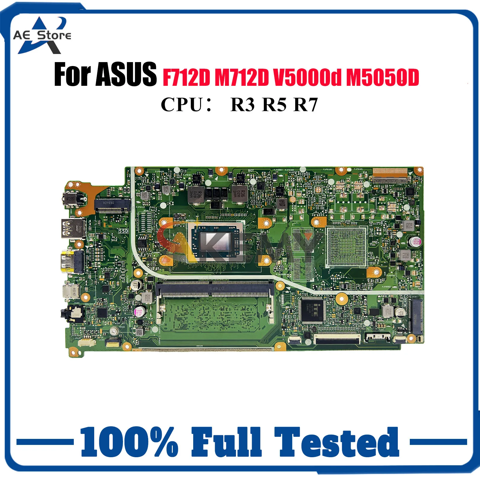 

X712DAU Материнская плата для ноутбука ASUS VivoBook X712DA X712DAP X712D V5000d F712D M5050D M712D X712DK Материнская плата с процессором R3 R5 R7