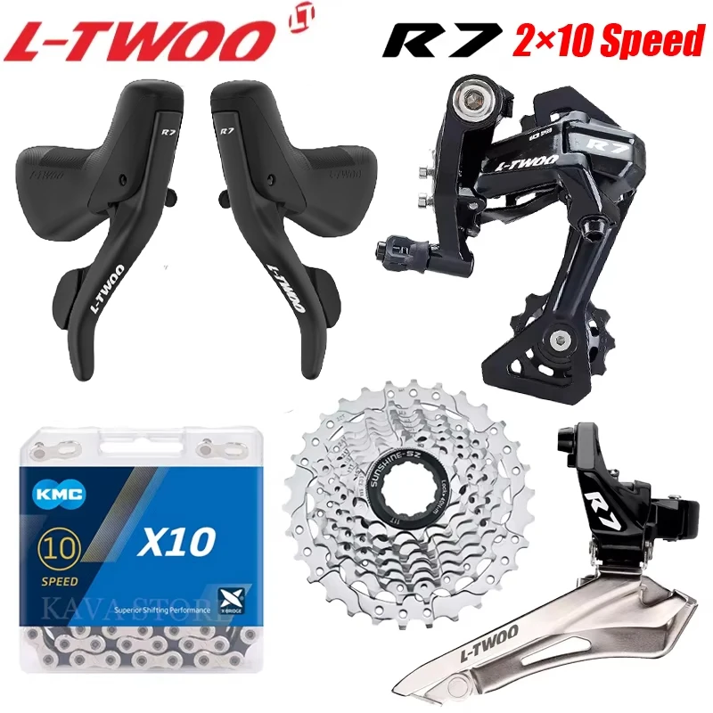 

LTWOO R7 2X10 Speed Rear Derailleur Road Bike Groupset Compatible Shimano SUNSHINE 25T 28T 32T Cassette X10 Chain Bicycle Parts