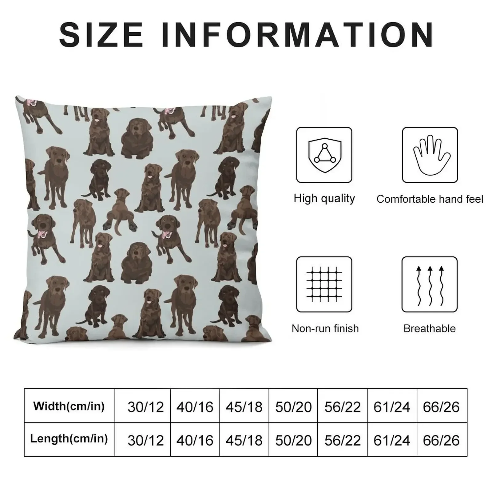 Chocolate Labrador Throw Pillow Christmas Pillow Cases Pillow Case