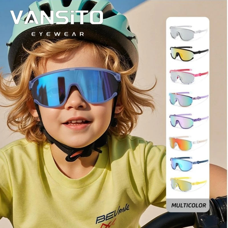 

VANSITO 2025 новые детские солнцезащитные очки, спортивные очки для езды на велосипеде, детские модные трендовые очки