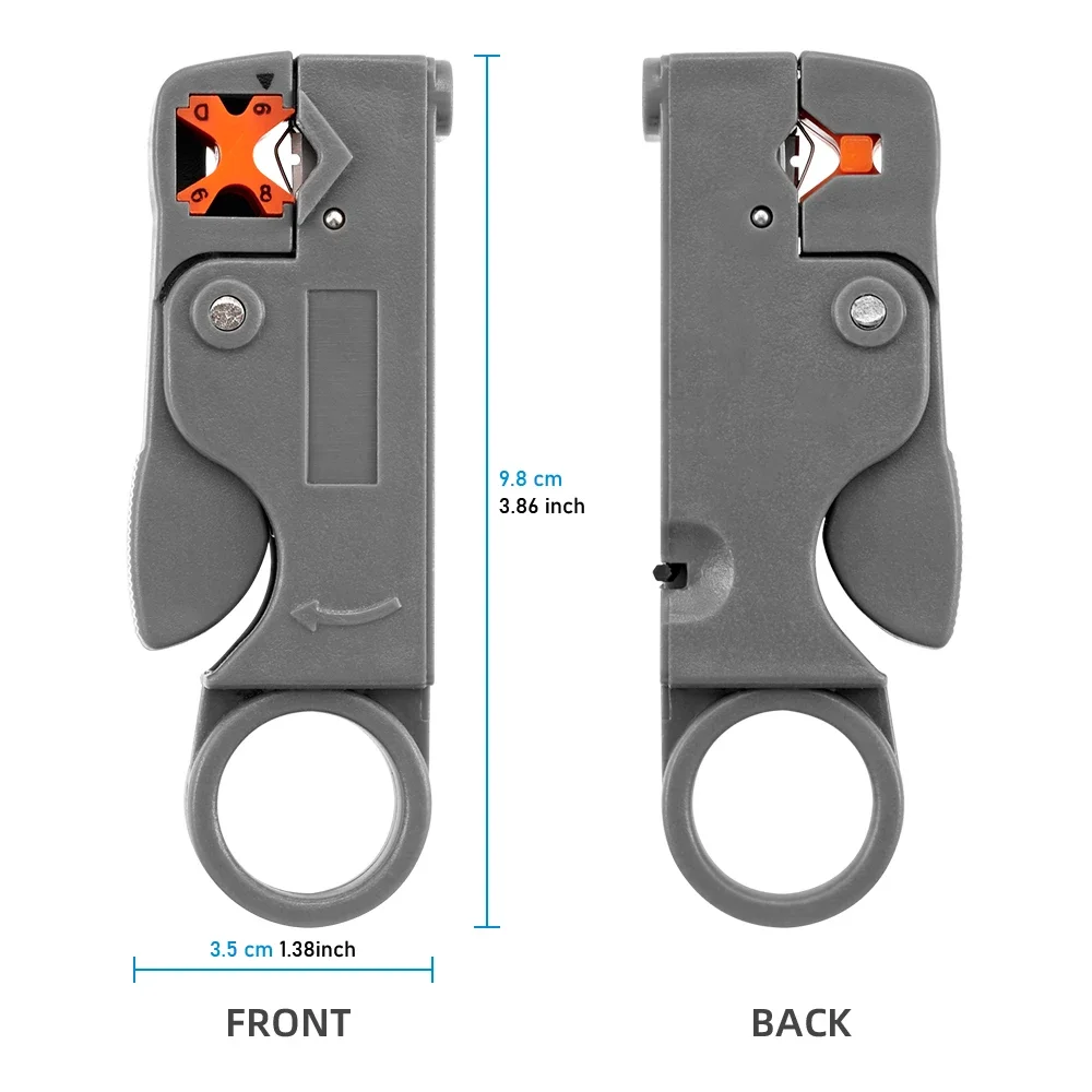 Rotary Wire Stripper Tool Adjustable Cable Stripping Pliers for 4-12mm Multi-function Decrustation Tool with Hex WrenchAccessory