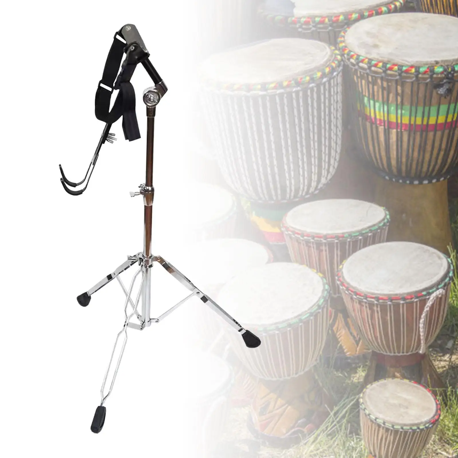 Performance Show Drum Stand Holder Portable Non Slip Height Adjust Drum Bracket Tambourine Stand Drum Stand Musical Instrument