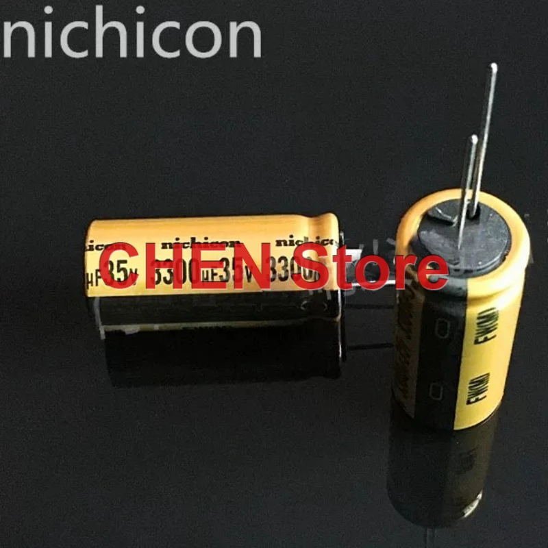 10pcs-lot-original-japan-nichicon-fw-35v-3300uf-16x355mm-85c-audio-electrolytic-capacitor-35v3300uf-free-shipping