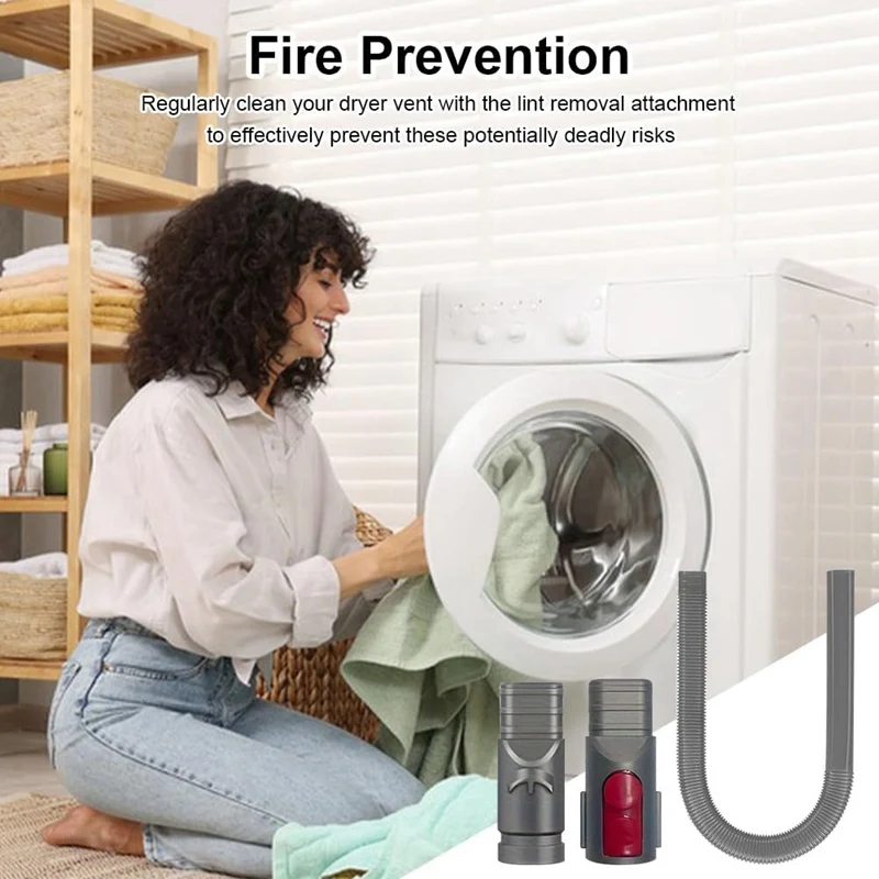 JDZD-Kit limpiador de ventilación para secadora Dyson V6 V7 V8 V10 V11 V12 V15 accesorio de manguera de vacío secadora aspiradora de pelusa