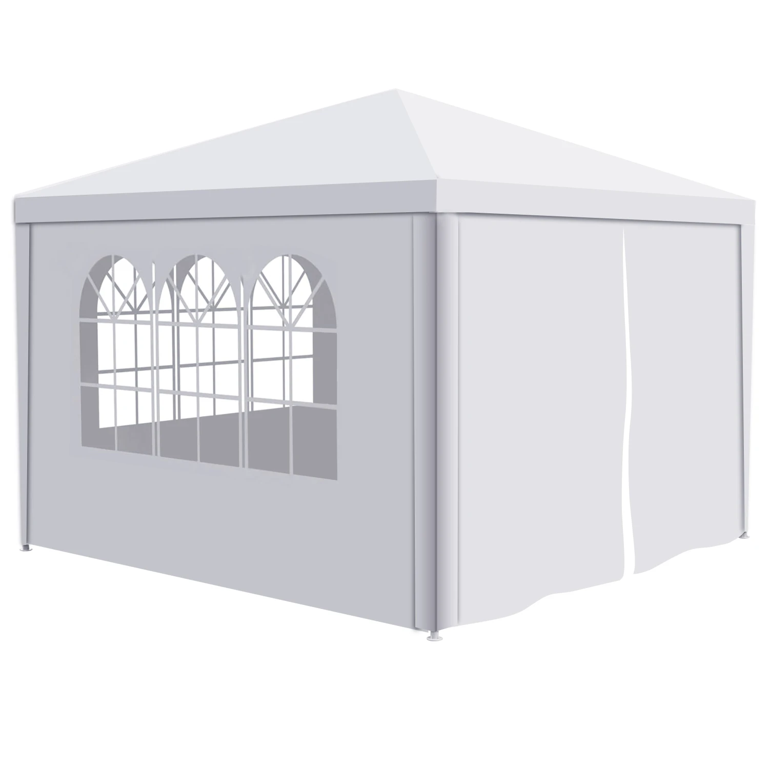 

10'x10' Party Tent Outdoor Heavy Duty Gazebo Wedding Canopy + 4 Removable Walls