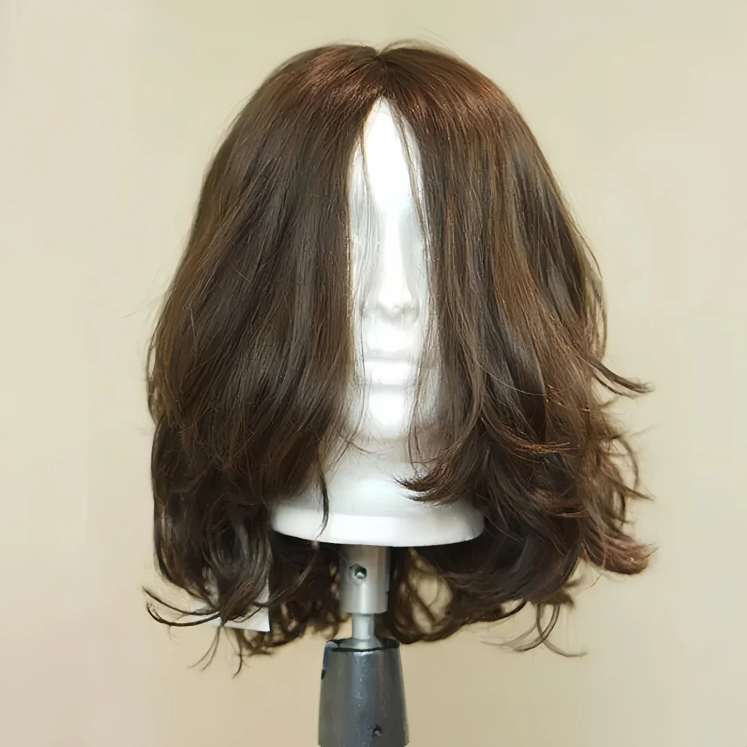 براون طويل غلويليس 18 ''الجسم موجة 5x5 قاعدة الحرير شعر بشري يهودي باروكة شعر الطفل HD الدانتيل الشعر الأوروبي قبل قطعها #2