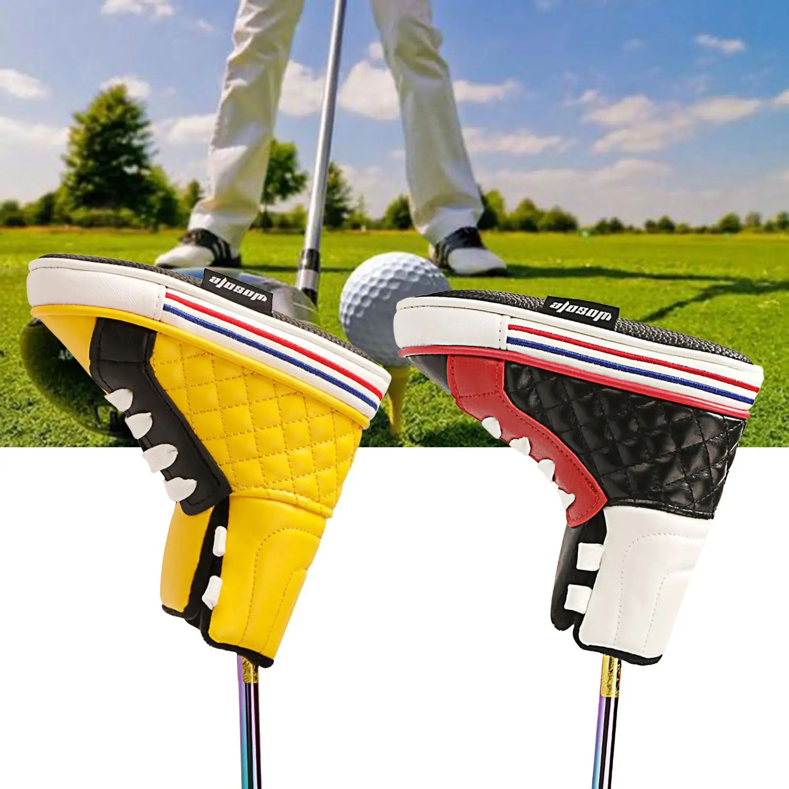 Golf Putter Headcover Anti Scratch Golf Accessories Creative Sneakers Shaped Golf Blade Putter Covers Golfer Equipment