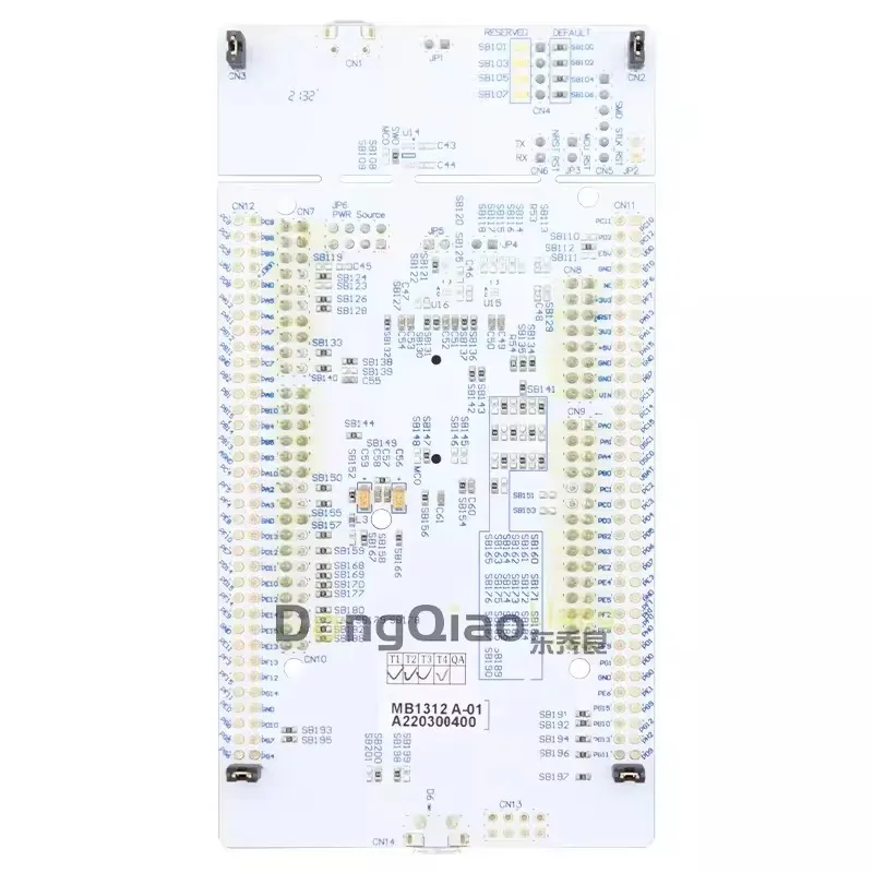 The off-the-shelf NUCLEO-L496ZG uses the STM32L496ZGT6 microcontroller STM32 Nucleo-144 development board