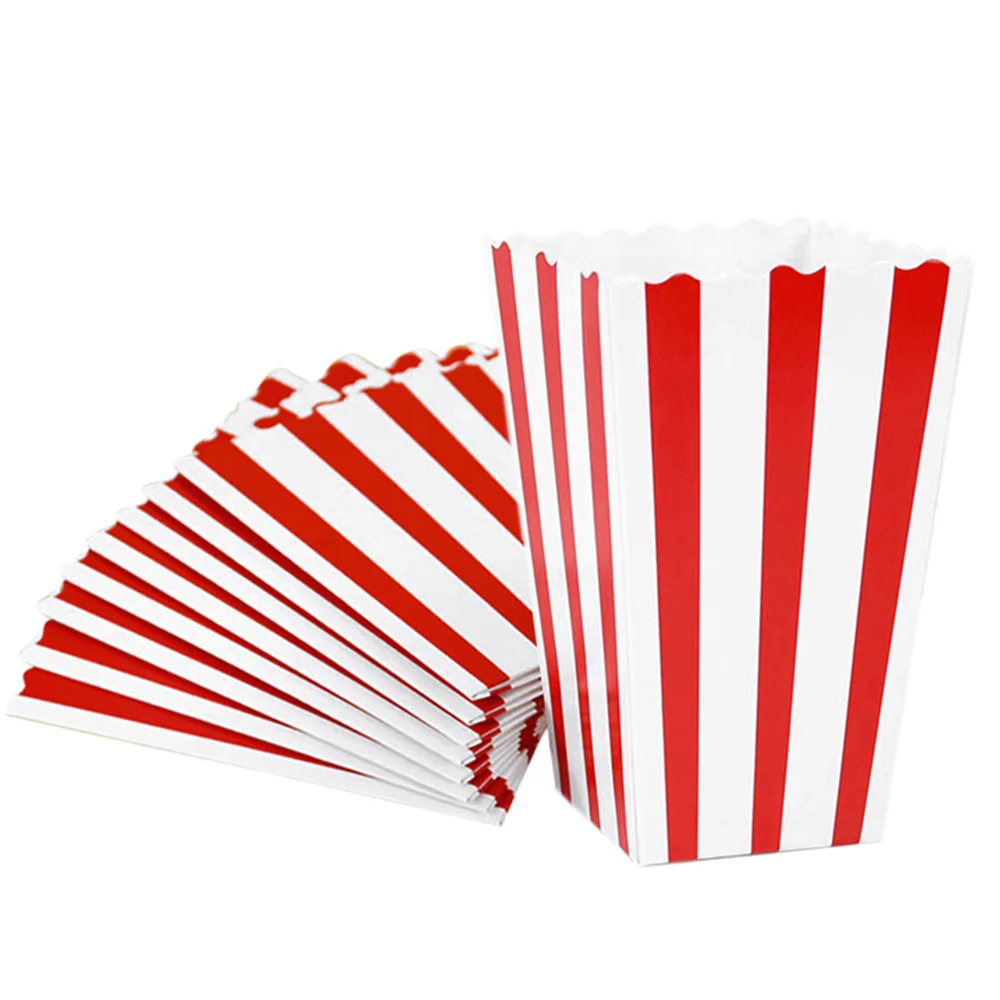 20/50 قطعة صندوق الفشار البطاطس المقلية كوب مشاهدة الفيلم إمدادات الاطفال حفلة عيد ميلاد الحسنات وجبة خفيفة صندوق حاوية لوازم الزفاف عيد الميلاد