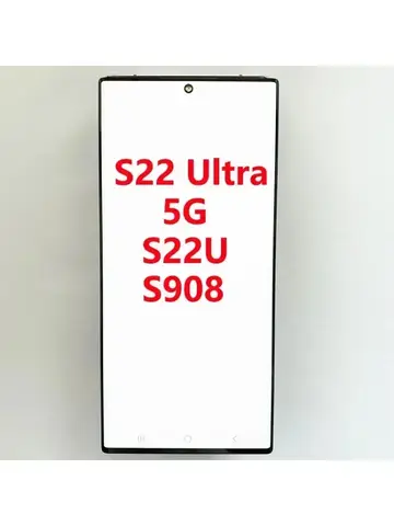 삼성 갤럭시 S22 울트라 5G LCD 디스플레이 터치 스크린 프레임 어셈블리 6.8인치 SM-S908U1 S908B LCD용 도트 AMOLED S22 울트라 LCD
