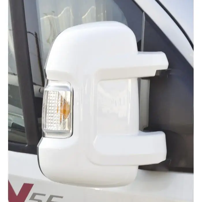 

For Fiat Ducato Peugeot Boxer Relay Outside Rear View Mirror Cover With Signal Set Left And Right Covers White/Black Mirror Part