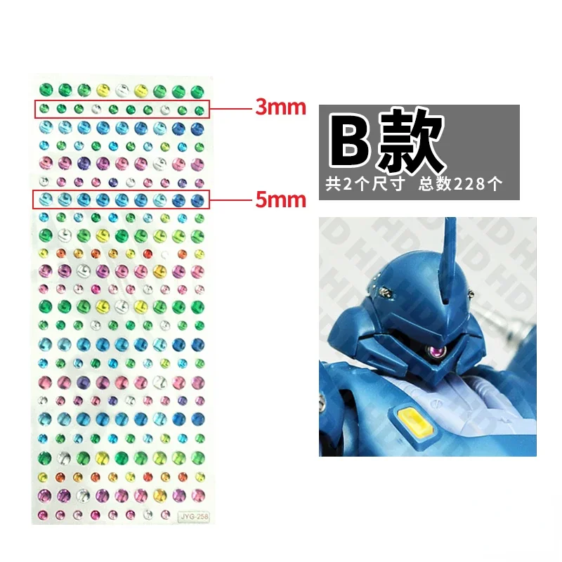 Zaku Eye Stickers para Ferramentas de Construção Modelo, Decalque Adesivos, Modelo de Montagem Modificar Peças, DIY Hobby Acessórios